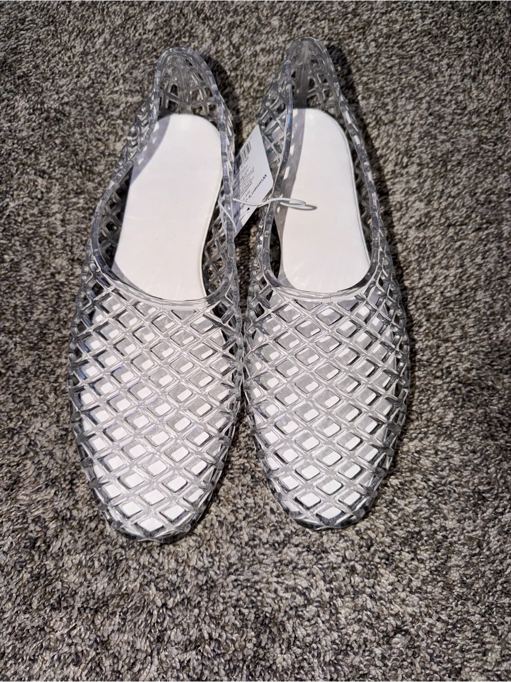 Clear Transparent Jelly Flats - Women NWT